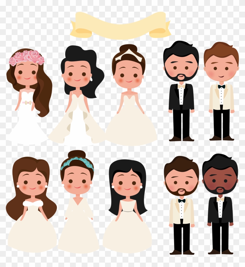 Invitation Euclidean Vector Bride Engagement Dress - Wedding Man Cartoon Png,  Transparent Png - 4423x4610(#4829172) - PngFind