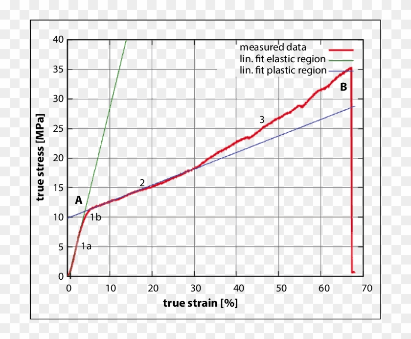 Load curve obtained from the tensile test of a hair
