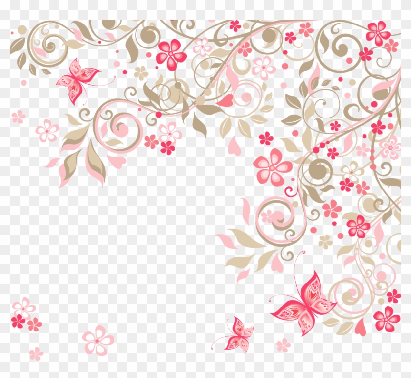 Flower Background Clipart Pink Floral Background Png Transparent Png 1163x1014 Pngfind