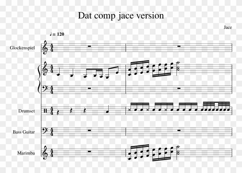 Dat Comp Jace Version Sheet Music For Piano Percussion
