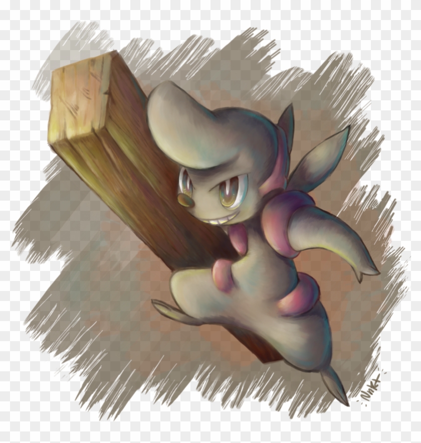 Timbur Potter Pokémon By Review - Pokemon Timburr Art, HD Png Download - 800x844 ...
