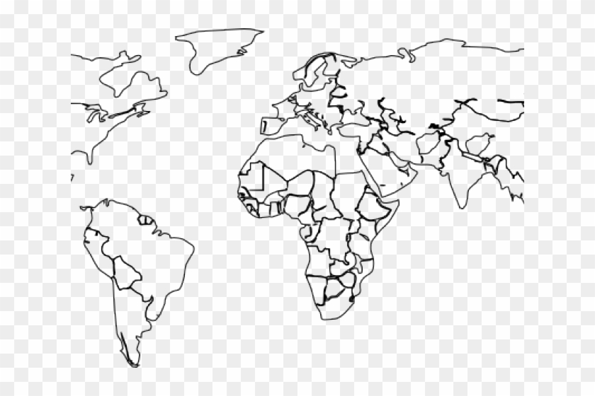 World Map Clipart Outline World Map Png Outline Transparent Png 640x480 Pngfind