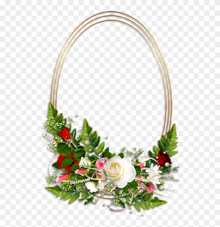 Oval Transparent Photo Frame With Flowers - Death Frames With Flowers, HD  Png Download - 541x800(#494755) - PngFind