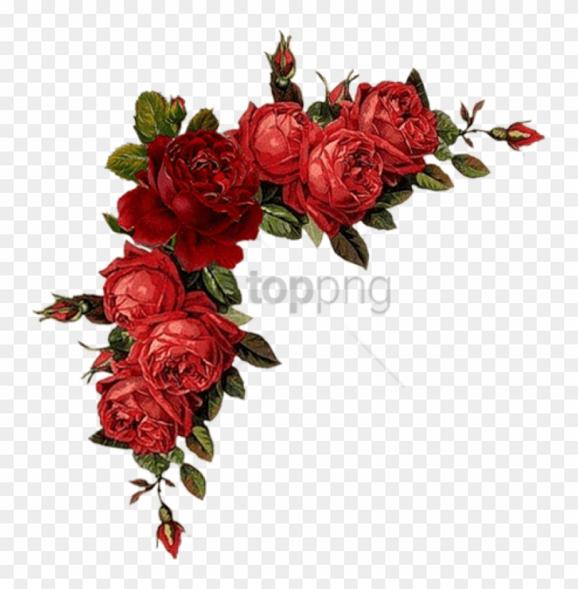 Download Colorful Floral Corner Borders Png Png Image With Transparent Transparent Red Floral Border Png Download 850x813 4931617 Pngfind