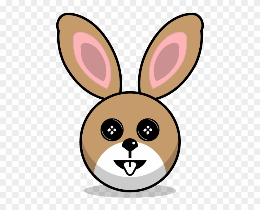 Hunny Bunnys Stickers - Bunny Cartoon Head, HD Png Download -  618x618(#4950632) - PngFind