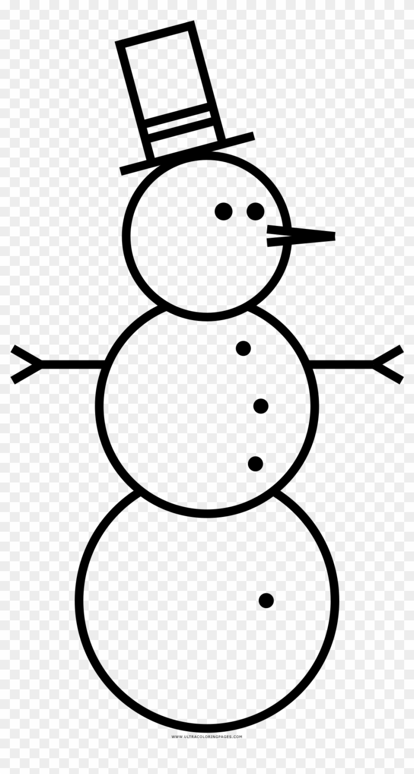 Snowman Coloring Page - Boneco De Neve Cartoon, HD Png Download ...