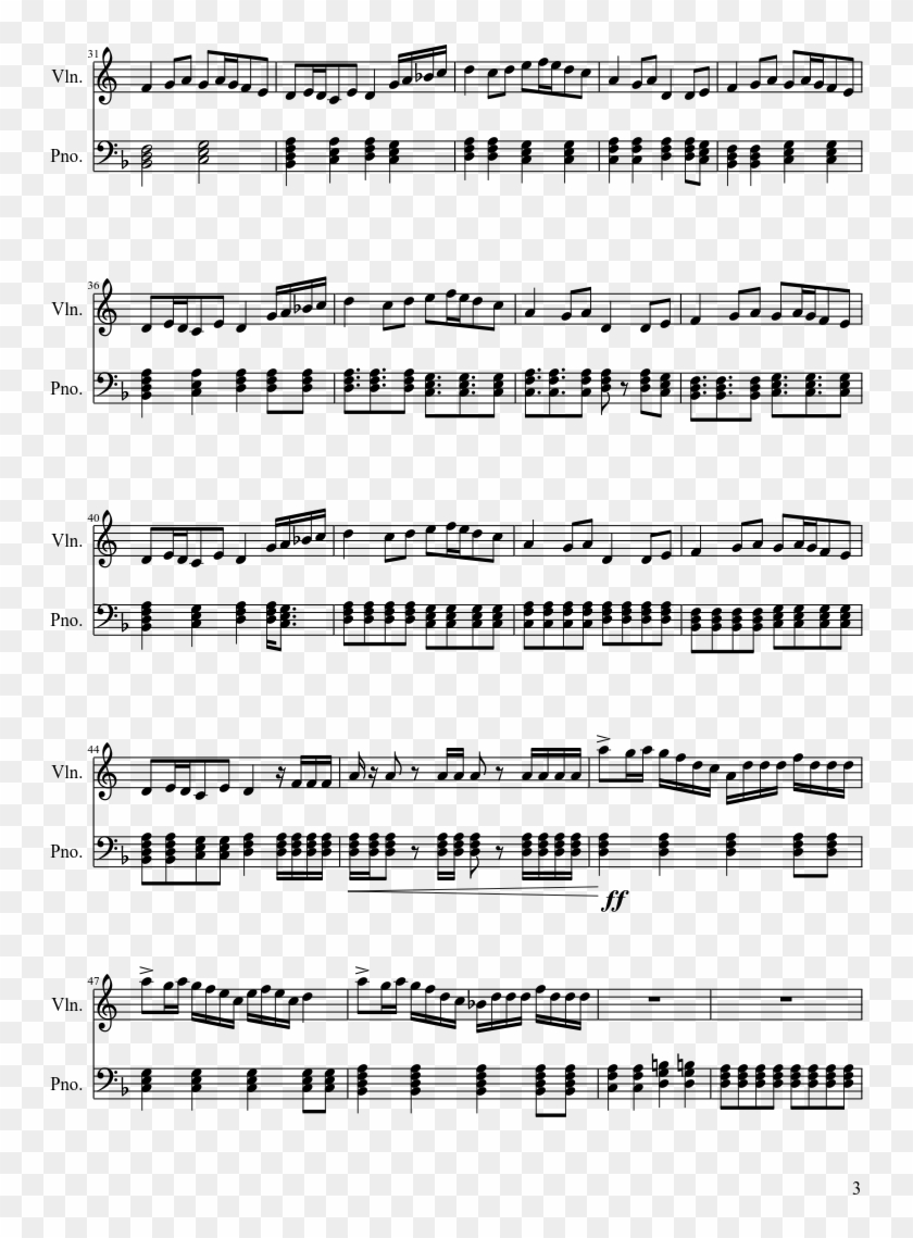 Falange explorar Lago taupo Fairy Tail Sheet Music 3 Of 4 Pages - Five Nights At Freddy's Partitura  Piano, HD Png Download - 827x1169(#4980284) - PngFind
