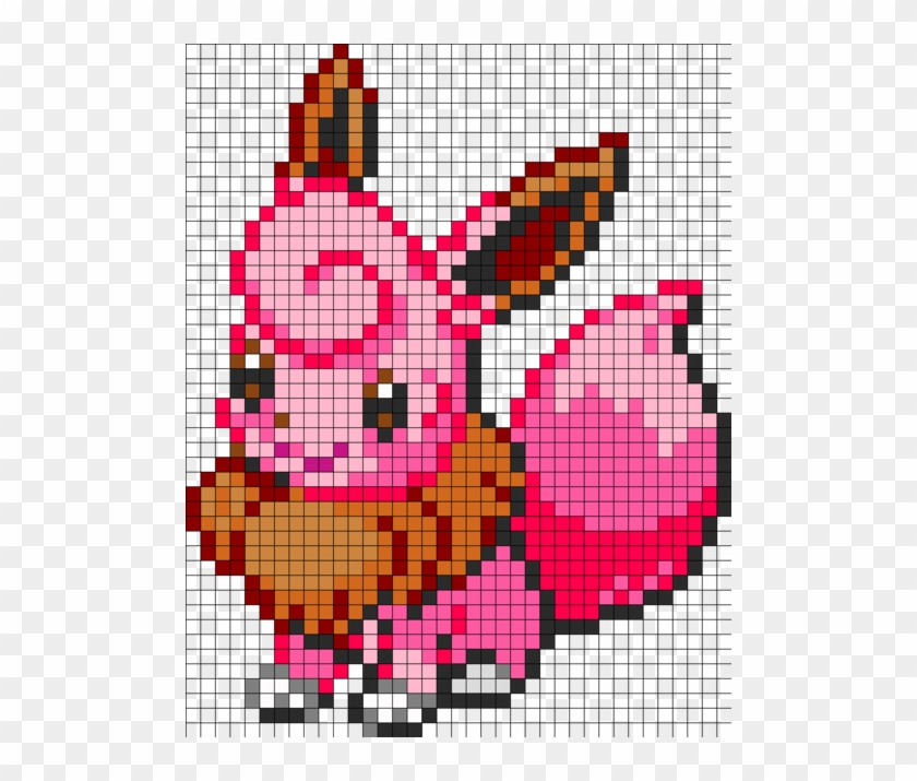Pixel Art Pokemon Grid Eevee Hd Png Download 500x635 Pngfind
