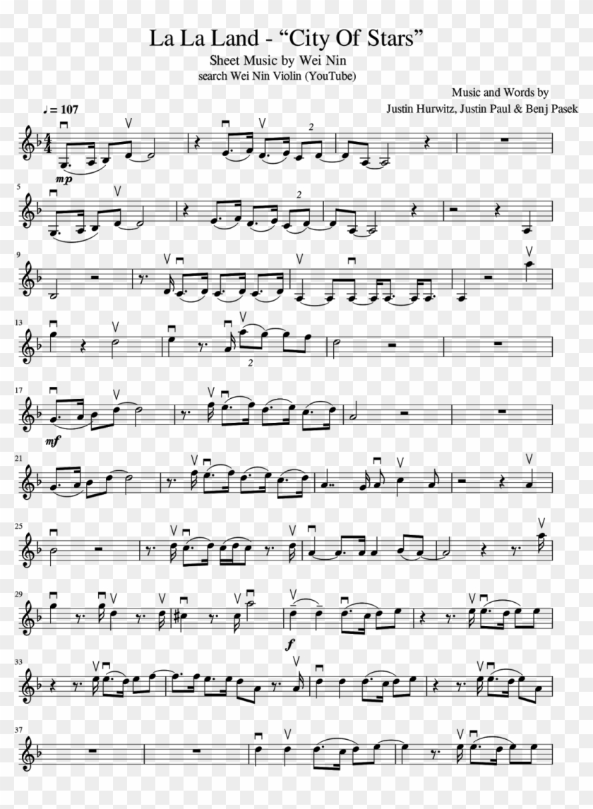 La La Land Piano Sheet Music Free - Sheet Music, HD Png Download