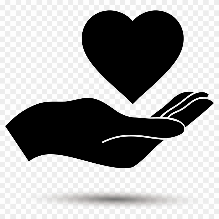 two hands holding a heart clipart transparent