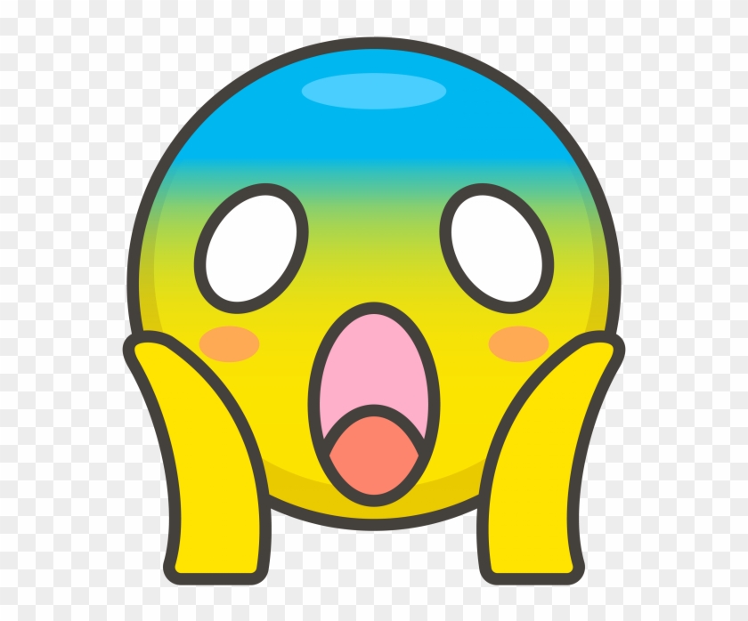 Face Screaming In Fear Emoji - Angst Symbol, HD Png Download - 866x650