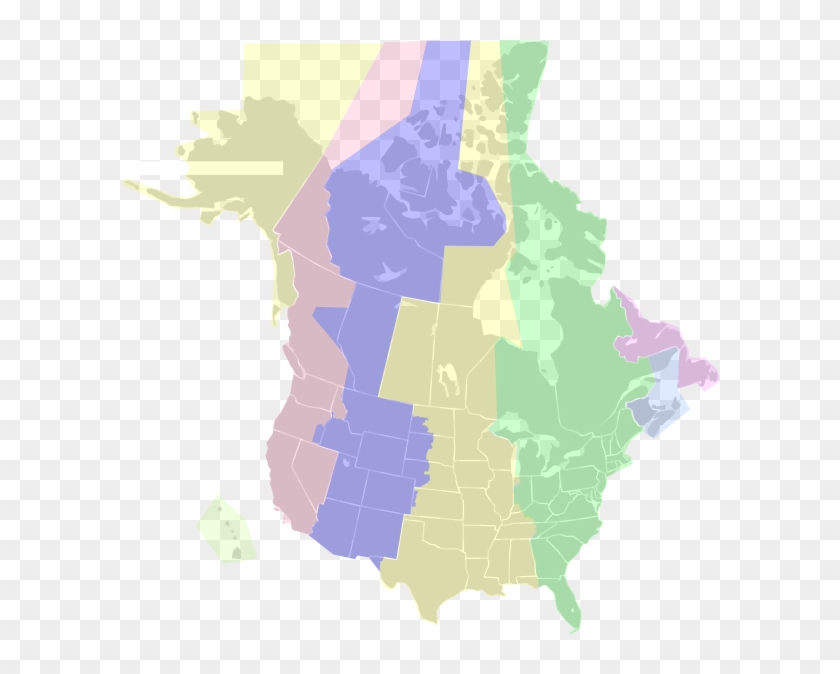 How To Set Use Blank North America Time Zone Map Svg, HD Png Download