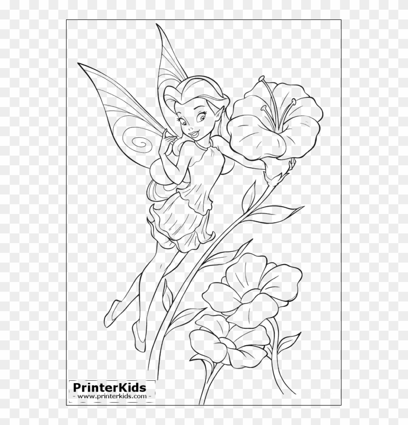 Disney Tinkerbell Coloring Pages - Dibujos Para Colorear Tinkerbell, HD Png  Download - 567x794(#501062) - PngFind