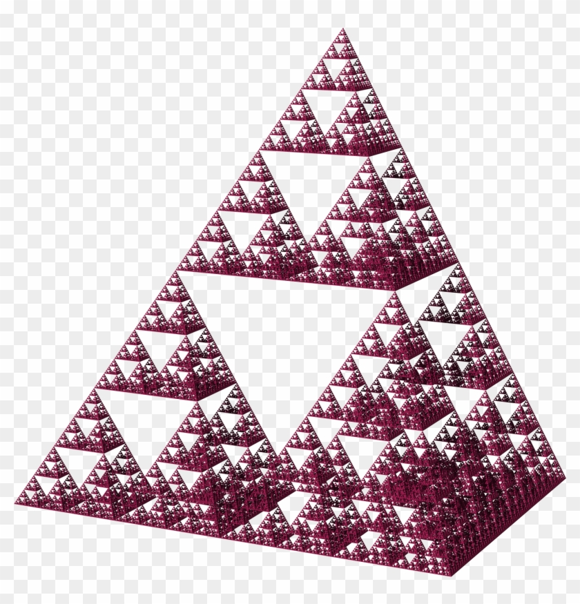 Sierpinski Pyramid Pink - Sierpinski Pyramid, HD Png Download ...