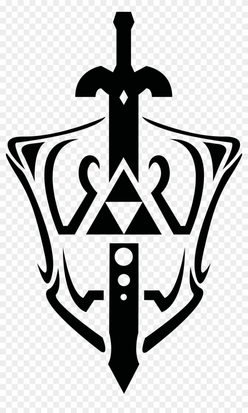 Triforce And Master Sword Tattoo Design Of - Sword And Shield Tribal Tattoo, HD Png Download - 900x1455(#509609) - PngFind Triforce And Master Sword Tattoo Design Of - Sword And Shield Tribal Tattoo, HD Png Download - 900x1455(#509609) - PngFind
