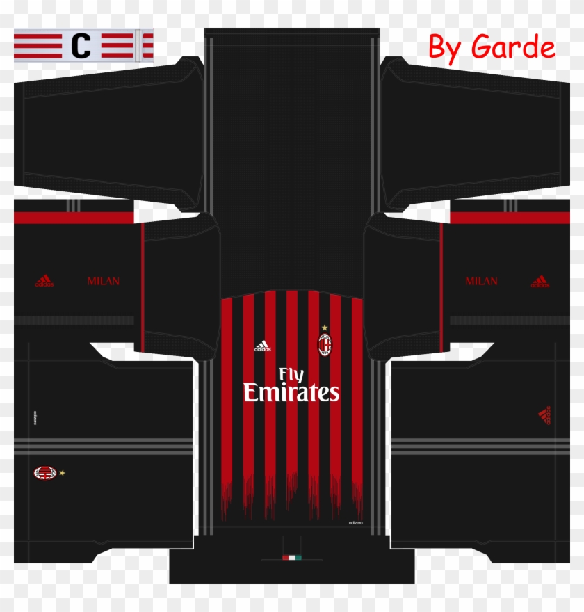 Milan 16/17 Kit De Milan Para Dream League Soccer, HD Png Download