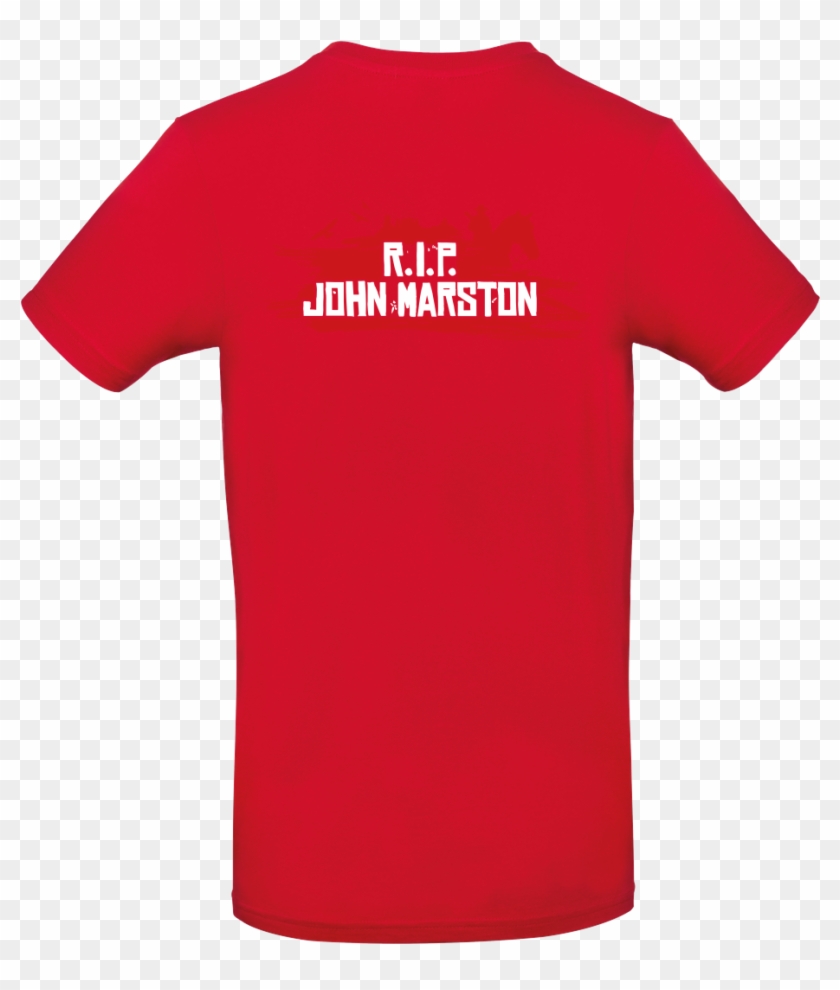 R - I - P - John Marston T-shirt B&c Exact 190 - Red, HD Png Download ...