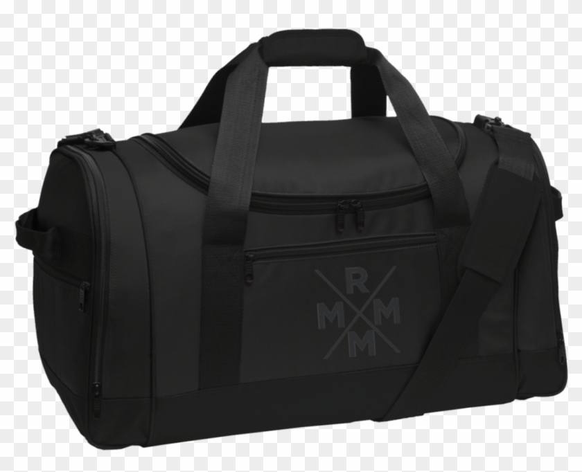 plain black gym bag