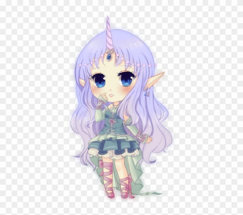 Scunicorn Unicorn Anime Animegirl Ribbon Cute Cute Chibi