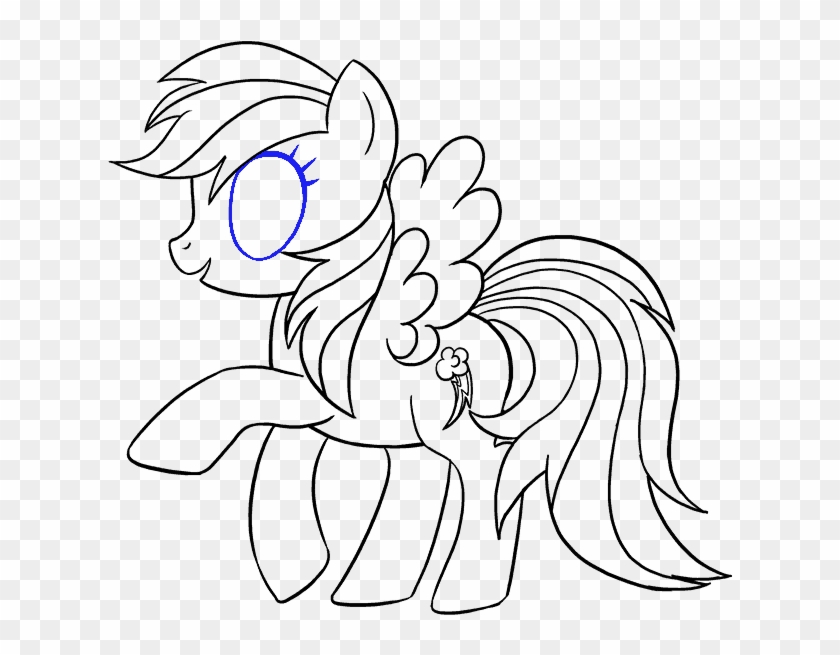 How To Draw A My Little Pony - Draw Pony, HD Png Download - 625x575(#5084002) - PngFind