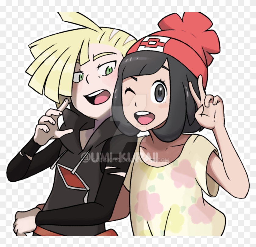 Gladion And Moon Couple Lonashipping By Umirai - Gladion X Moon Pokemon Pok...