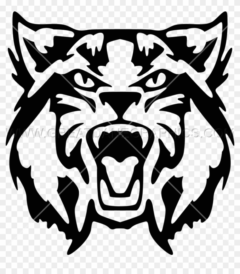 Cats Clipart Png Black And White Wildcat Head Clipart Transparent Png 825x880 5096388 Pngfind