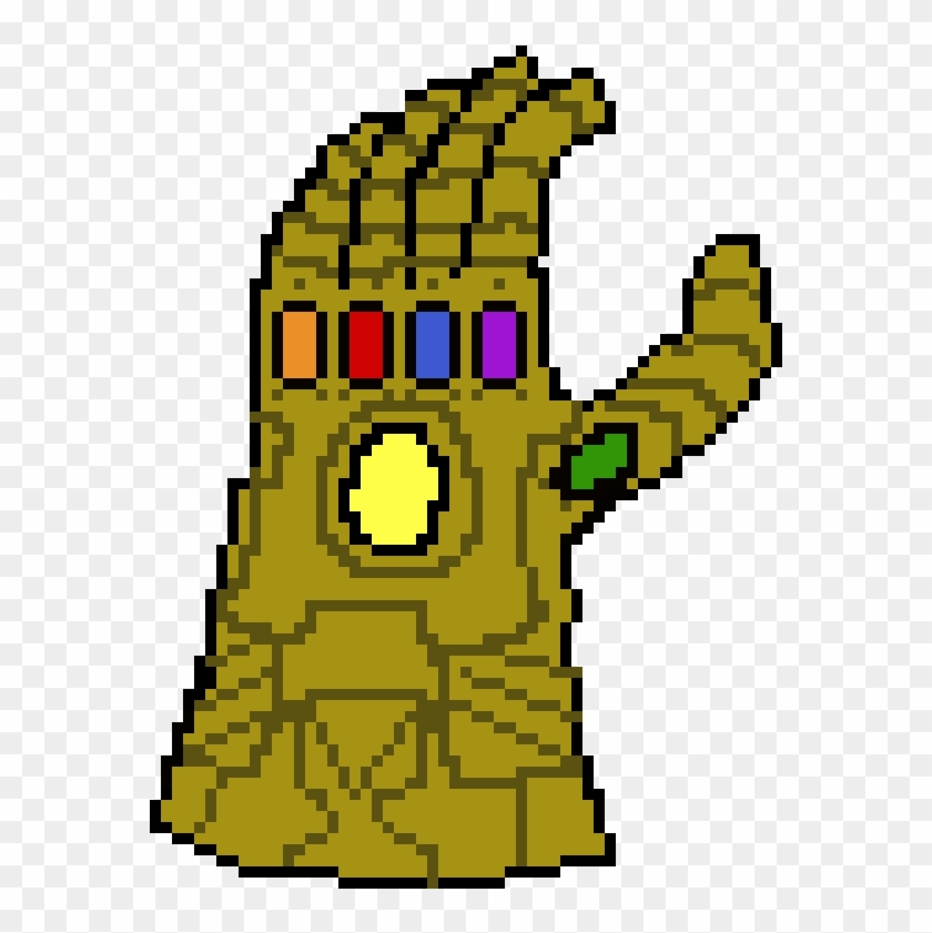 Infinity Gauntlet - Infinity Gauntlet Pixel Art, HD Png Download