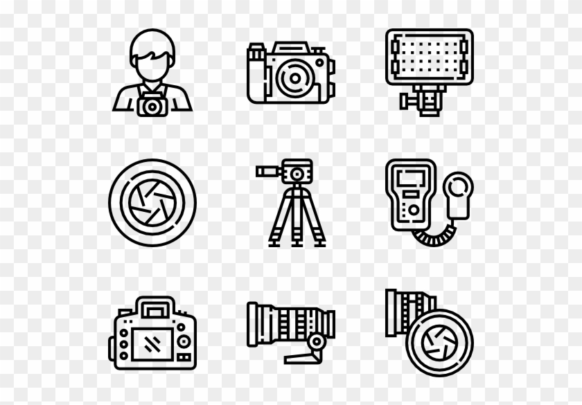 Camera And Accessories - Icon For Design, HD Png Download - 600x564 ...