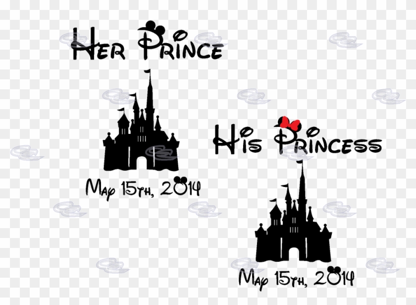 Disney Castle Silhouette Logo Png Her Prince And His Princess Mickey Transparent Png 1013x697 Pngfind