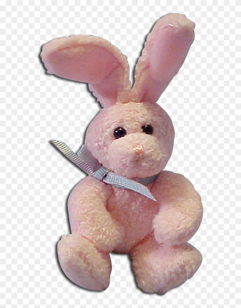 small pink bunny stuffed animal