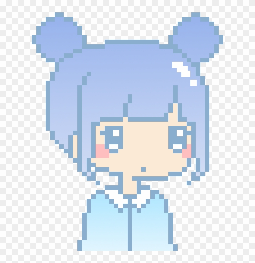 Kawaii Anime Girl Pixel Art Grid Gallery Of Arts And Crafts
