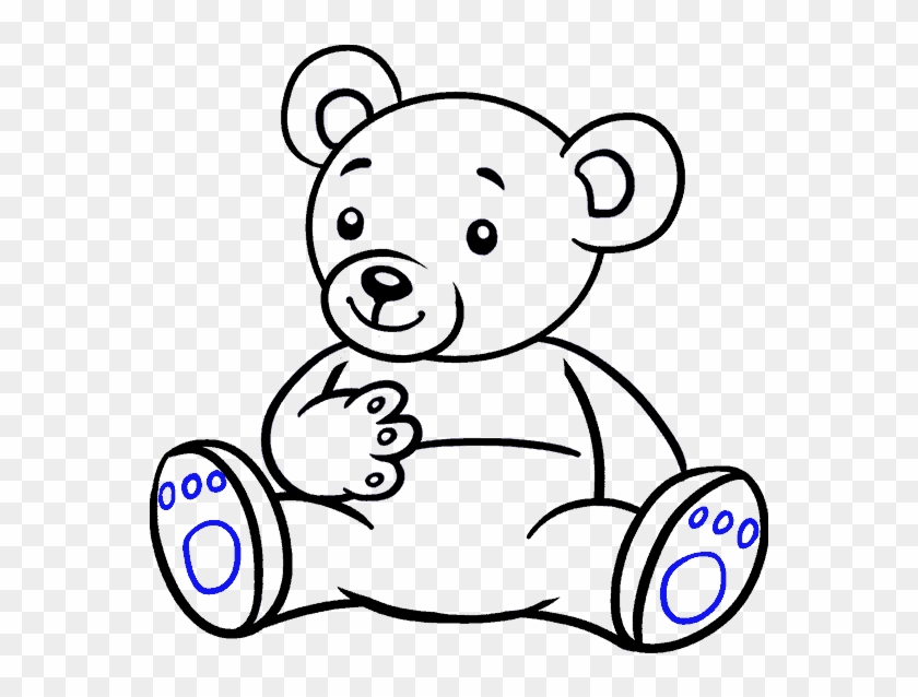 Drawn Teddy Bear Cartoon - Easy To Draw Cartoon Bear, HD Png Download -  678x600(#516018) - PngFind