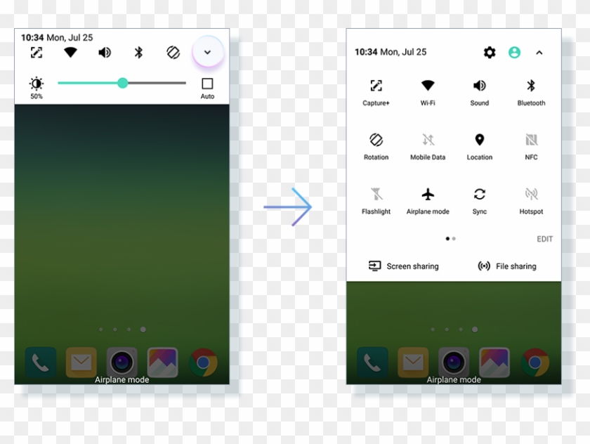 From The Notification Panel, Tap The Down Arrow Icon - Lg Q6 Notification Panel, HD Png Download - 833x552(#5100748) - PngFind From The Notification Panel, Tap The Down Arrow Icon - Lg Q6 Notification Panel, HD Png Download - 833x552(#5100748) - PngFind