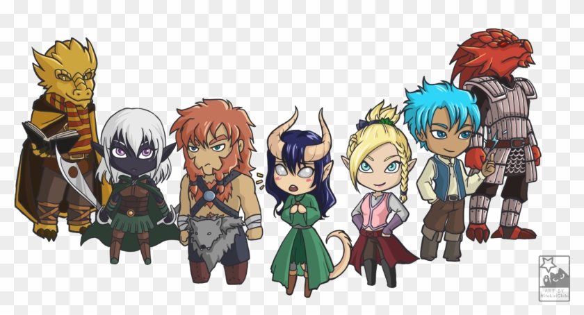 D&d Team - Chibi Style - Chibi Dungeons And Dragons, HD Png Download ...