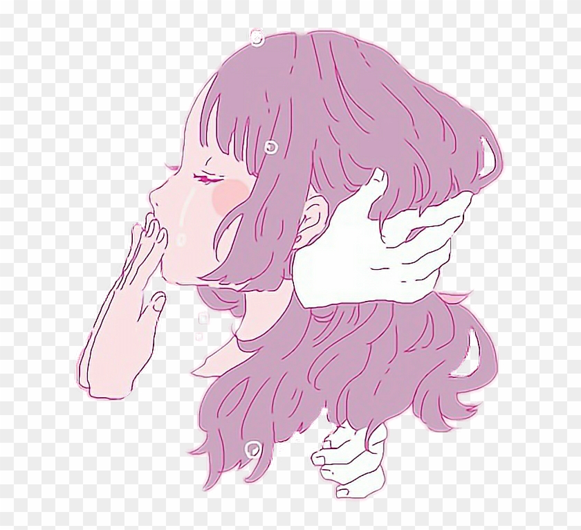 Hush Quiet Animegirl Japan Purple Tear Upset Desktop Backgrounds Anime Aesthetic Hd Png Download 628x686 5114010 Pngfind