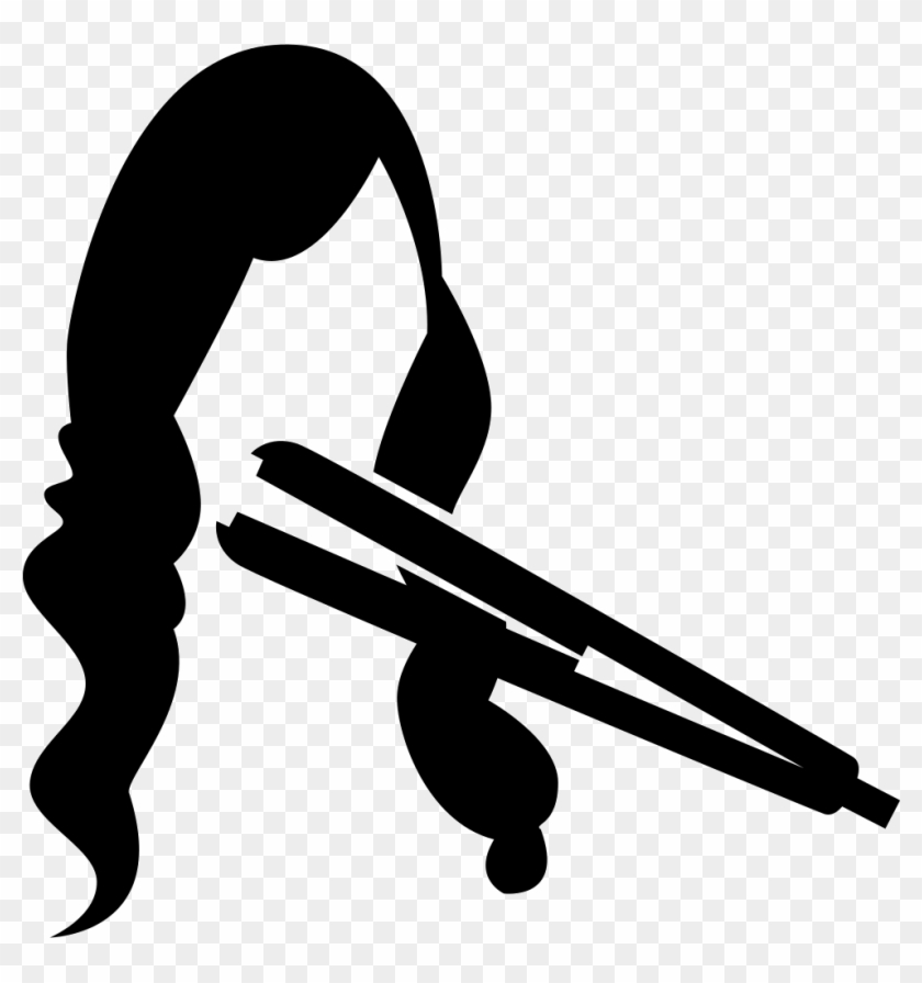 Hair Straightener On Long Female Hair Comments - Long Hair Icon Png,  Transparent Png - 981x1000(#5114760) - PngFind
