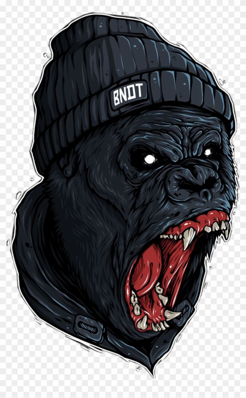 Gorilla Sticker Gorilla Iphone Hd Png Download 931x1465 5140510 Pngfind