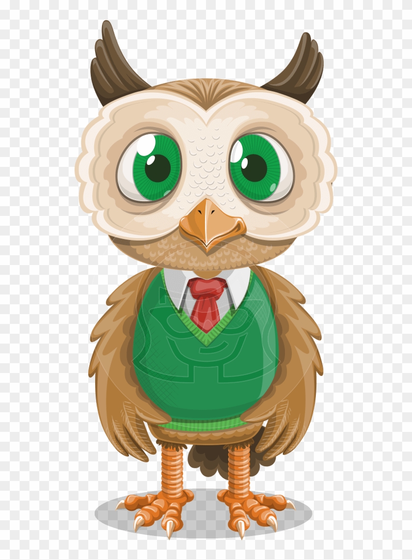 Owl Teacher Cartoon Vector Character Aka Professor - Cartoon, HD Png  Download - 957x1060(#5152146) - PngFind