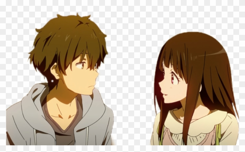 hyouka #eru #hotaru #anime #love - Girl Talking To Crush Anime, HD Png  Download - 1024x1024(#5196747) - PngFind