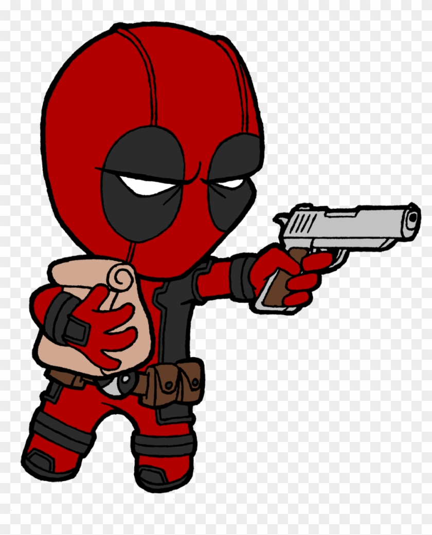 Little Deadpool - Cool Easy Deadpool Drawings, HD Png Download