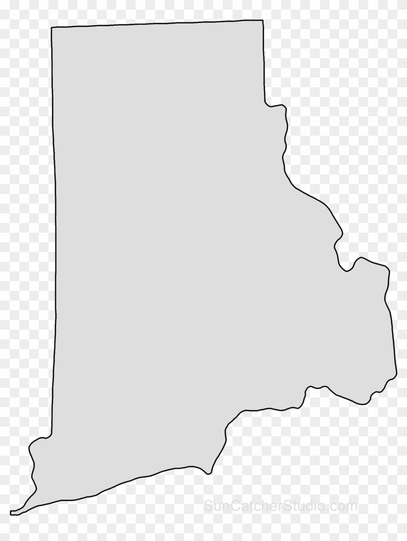 Rhode Island Map Outline Png Shape State Stencil Clip