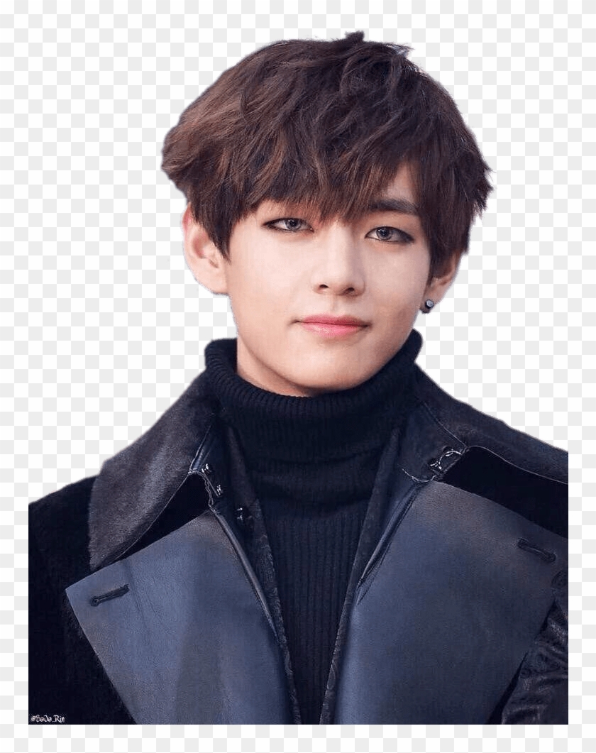 Bts V Black Jacket Bts V Blue Hair Hd Png Download 761x1024 Pngfind