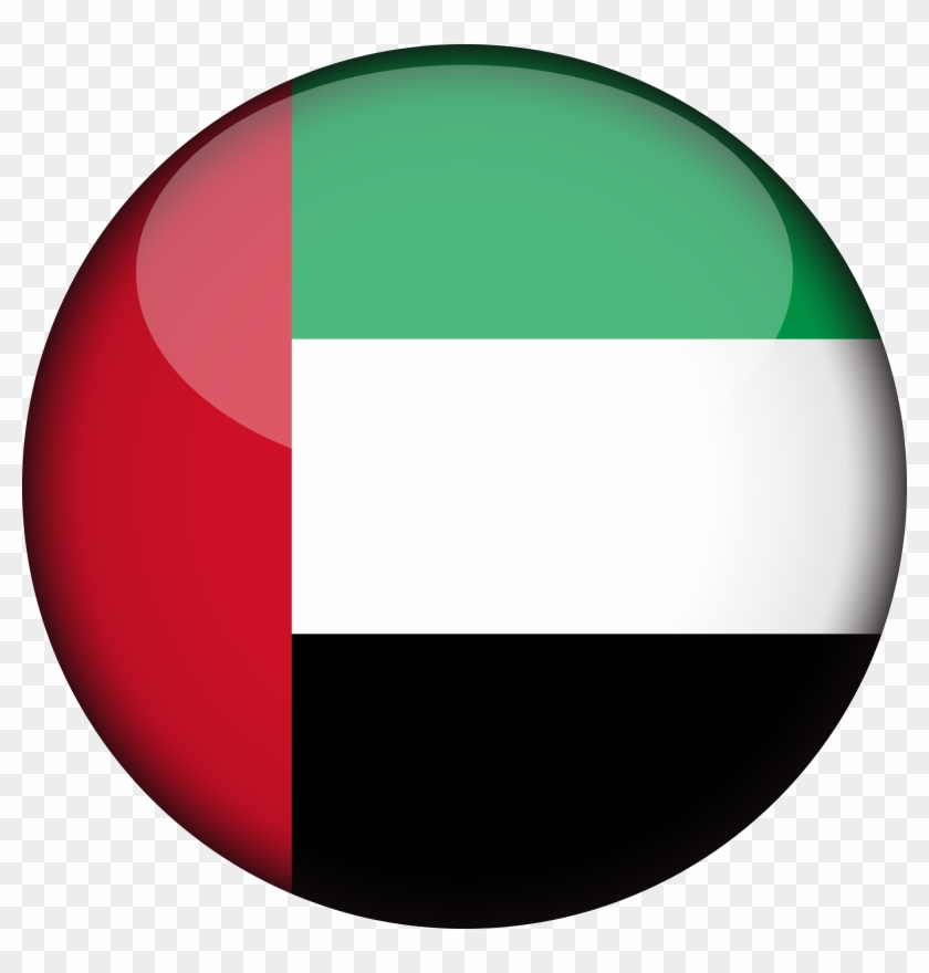 United Arab Emirates Flag 3d Round Xl - United Arab Emirates Flag Icon