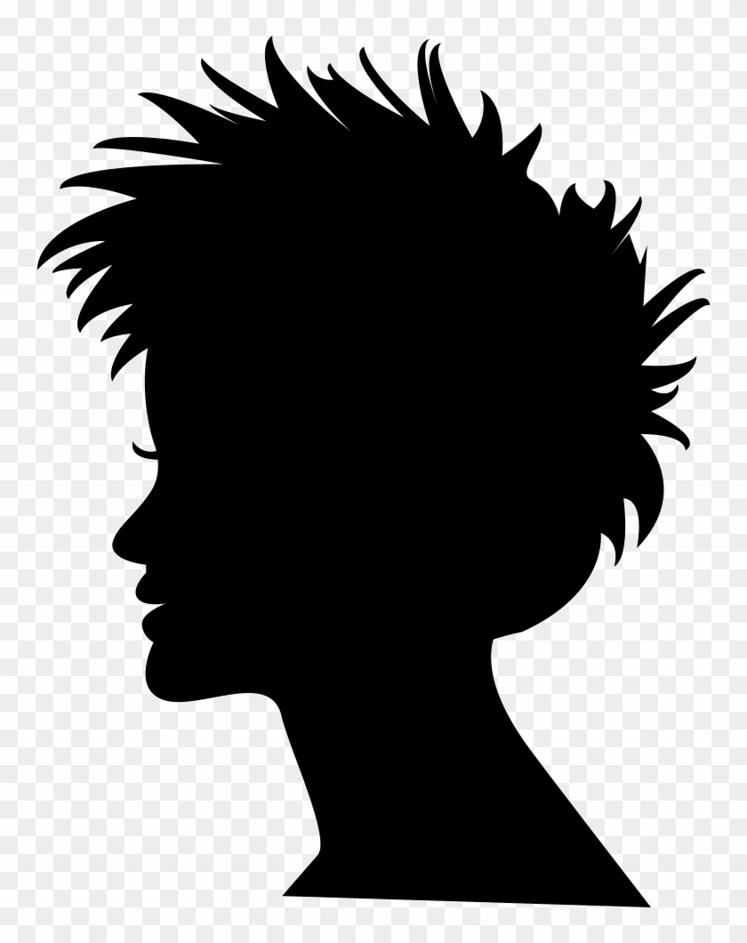 Woman Head With Short Hair Silhouette Comments - Silhueta Feminina Hair  Png, Transparent Png - 758x980(#5237713) - PngFind