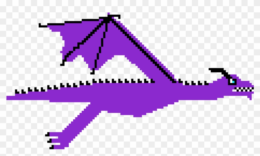 Purple Dragon - Dragon Pixel Art Purple, HD Png Download - 1200x730 ...