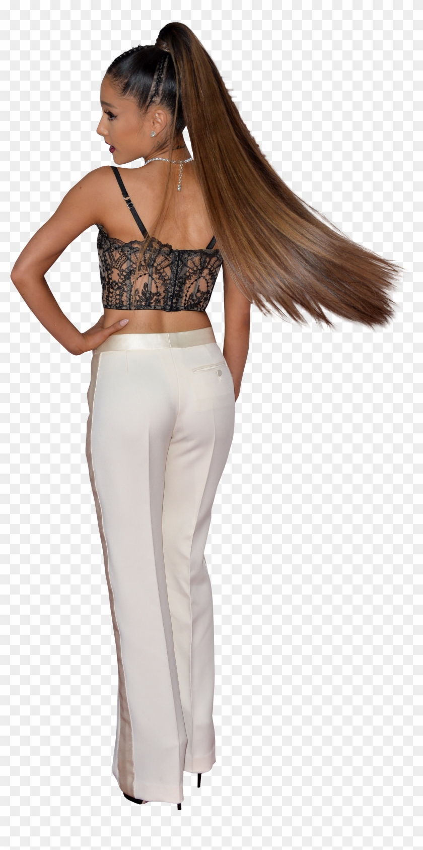 Ariana Grande In White Trousers Ariana Grande 2018 Png