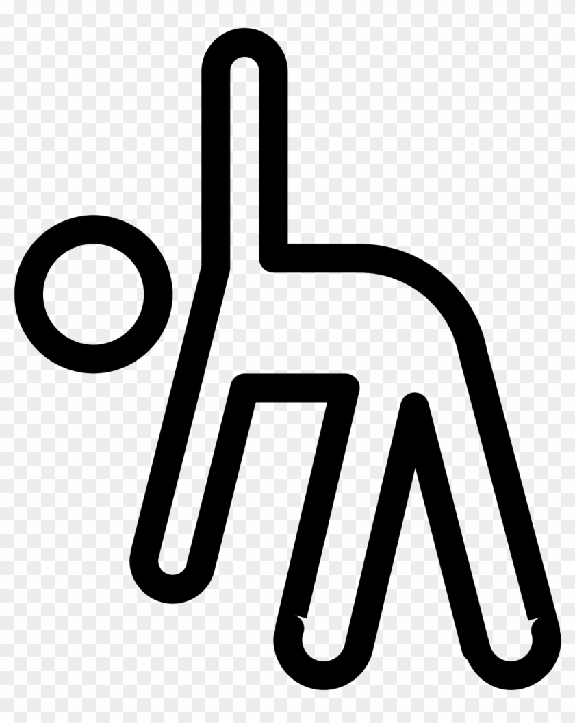 Gym Clipart Flat Graphic - Bending Over Stick Figure, HD Png Download