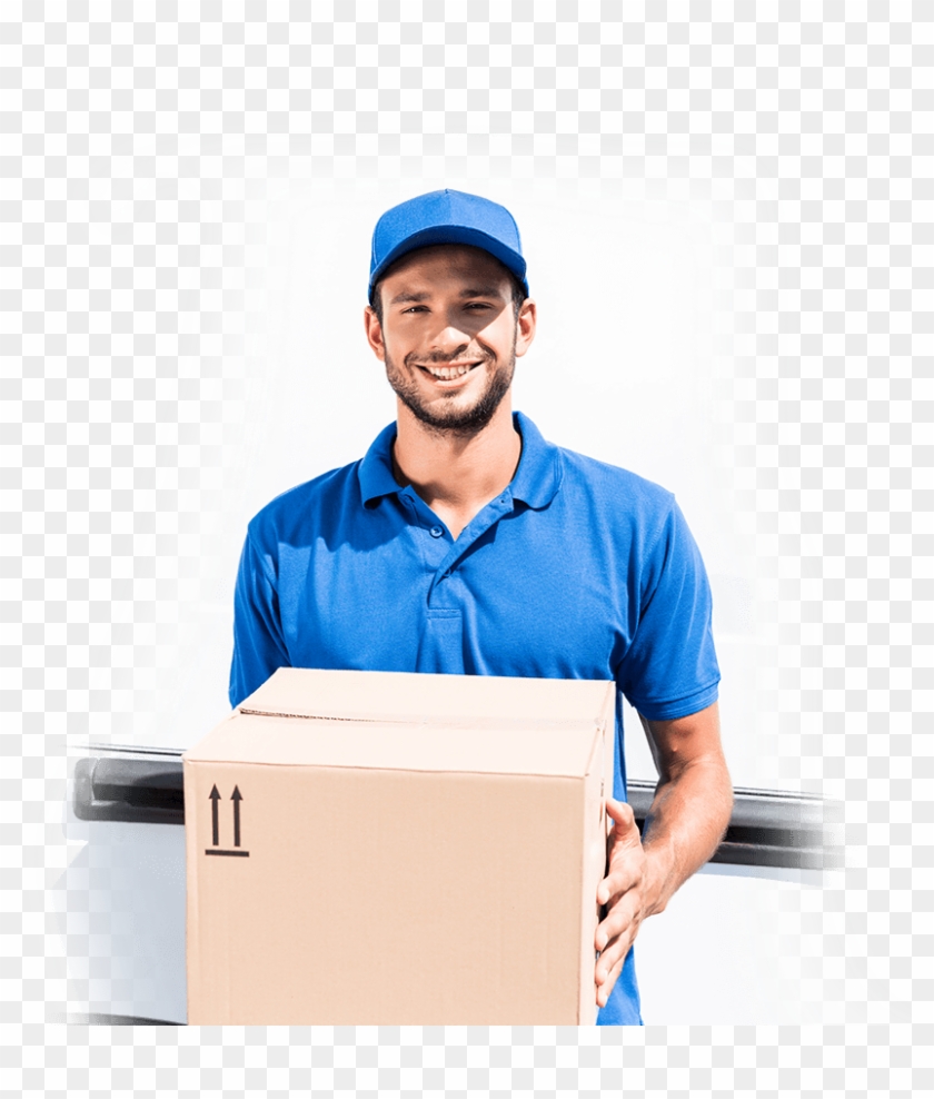 Delivery Man With Box - Personal Computer, HD Png Download - 823x908