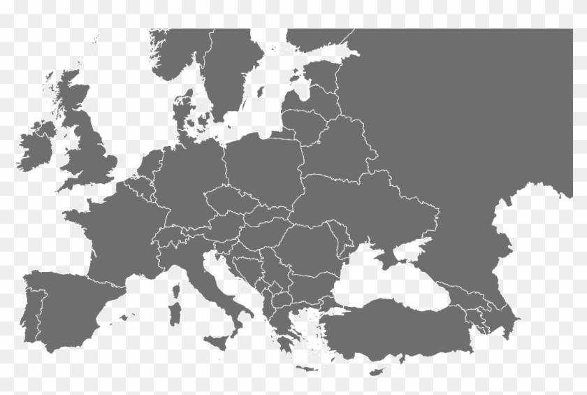 Grey Map Of Europe With Countries Free Vector Maps Europe Map Images