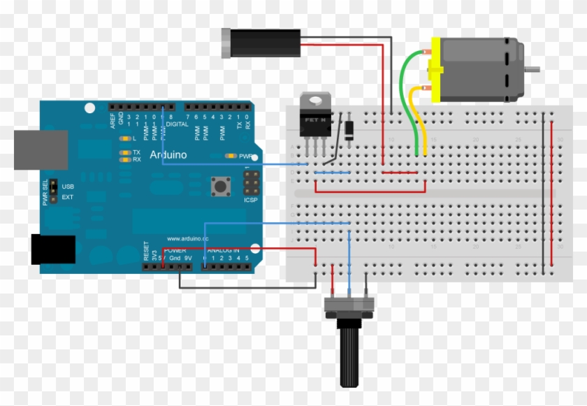 Arduino Bb Pot Transistor Motor Diode - Подключение Диода К Ардуино, HD ...